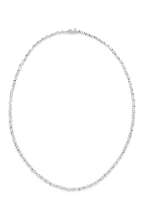 Mini Baguette Diamond Tennis Necklace